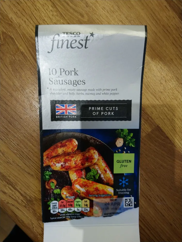 10 Pork Sausages