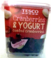 cranberries and yogurt - coated cranberries