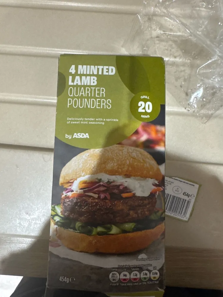Minted lamb and mutton quarter pounders