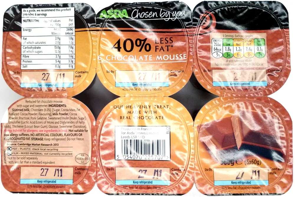 40% Less Fat Chocolate Mousse