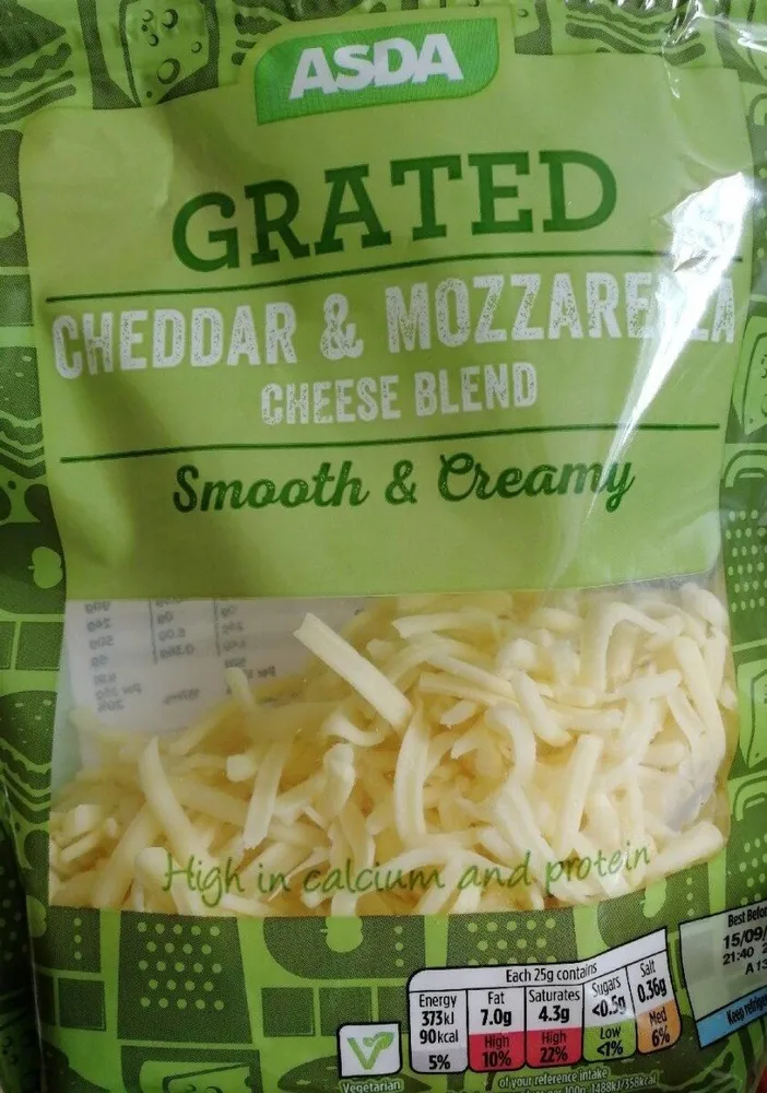 Grated cheddar & mozzarella