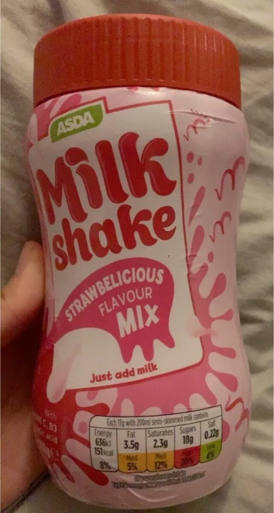 Asda milk shake strawbelicious