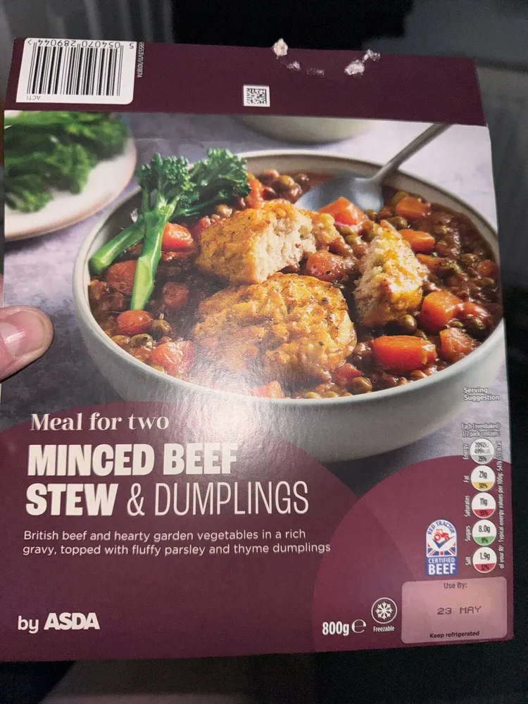 Minced Beef Stew & Dumpings