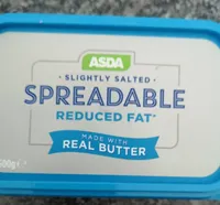 Slightly salted spreadable reduced fat butter