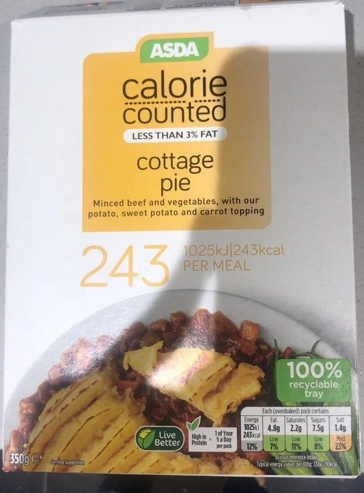 Calorie Controlled Cottage Pie