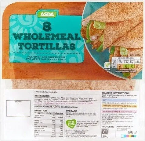 Soft Flour Tortillas Wholemeal