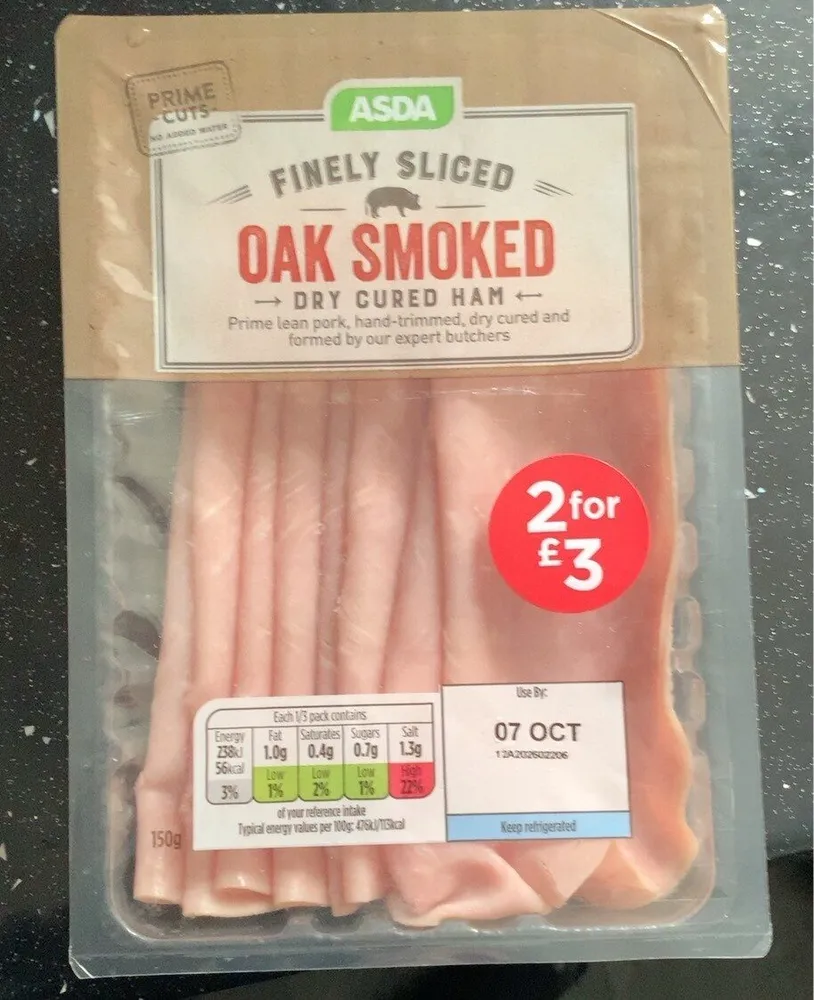 Oak smoked ham