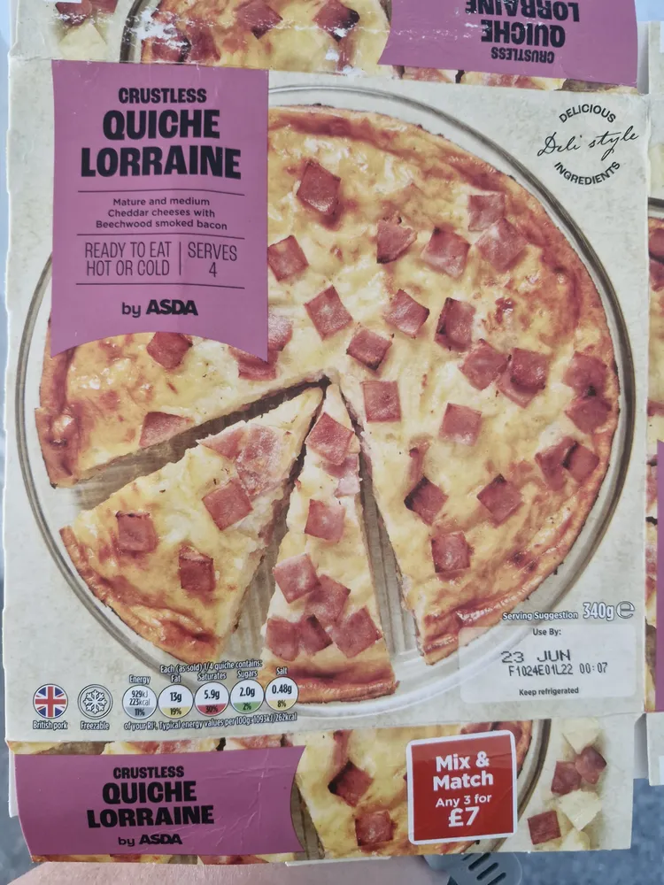 Crustless quiche Lorraine