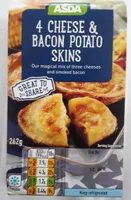 4 cheese & bacon potato skins