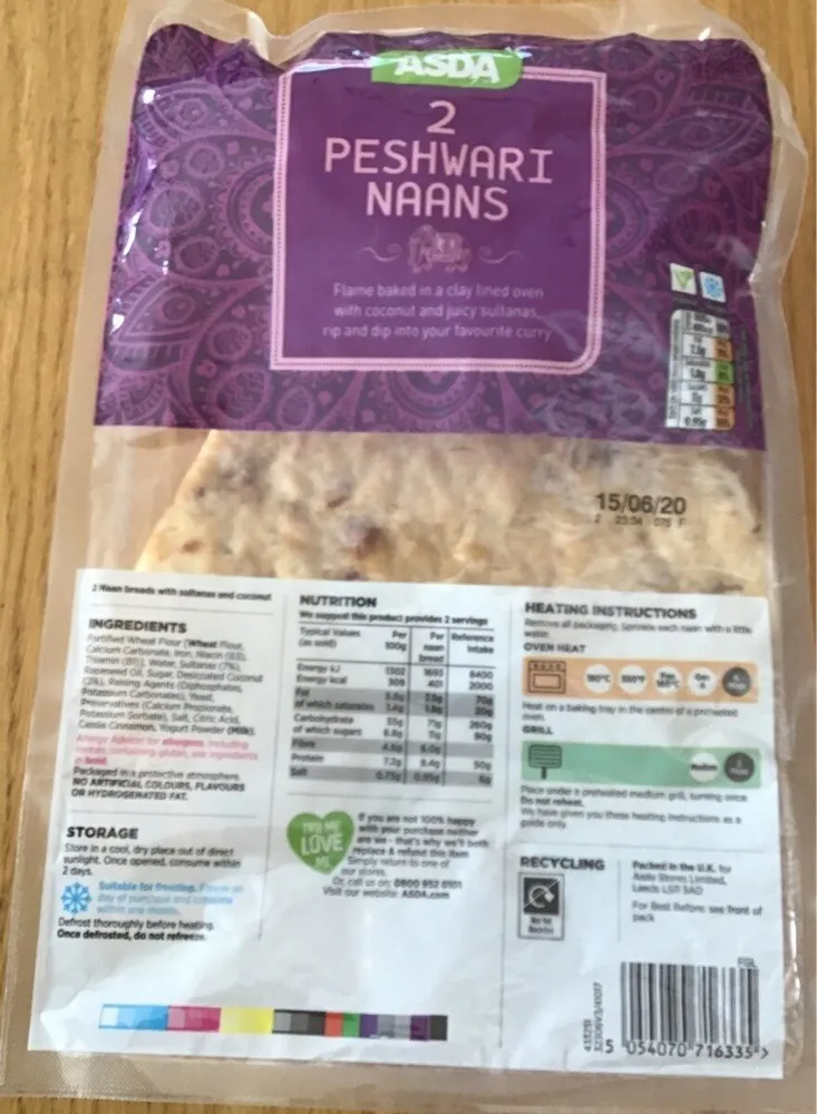 2 Peshwari Naans