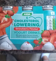 Cholesterol lowering strawberry flavour yogurt drink