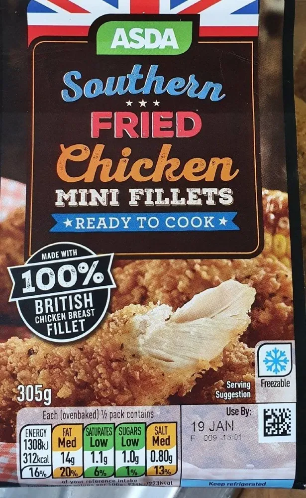 Southern fried mini chicken fillets