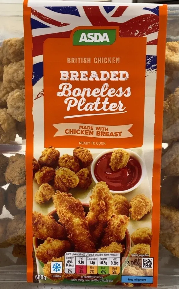 Breaded boneless platter