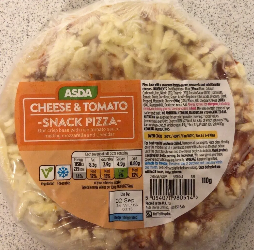 Cheese & Tomato Snack Pizza