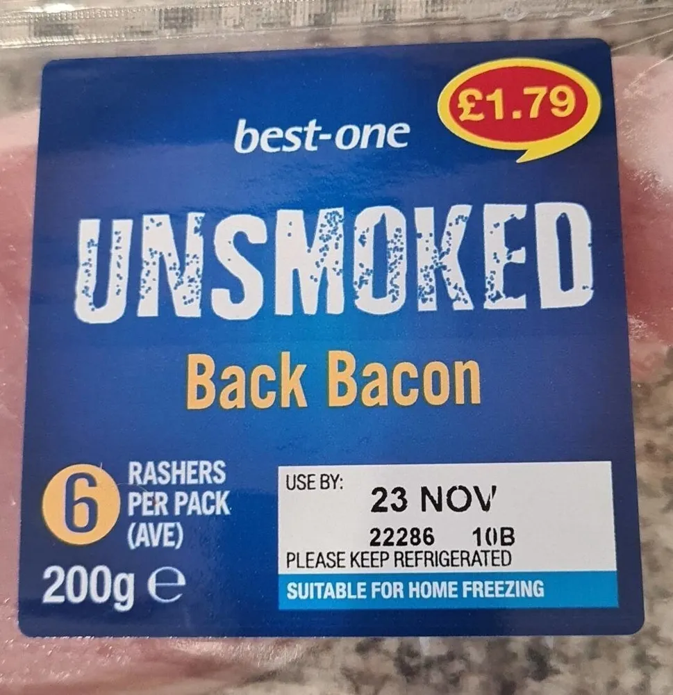 Unsmoked bacon