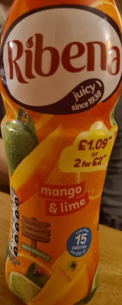 Ribena mango and lime