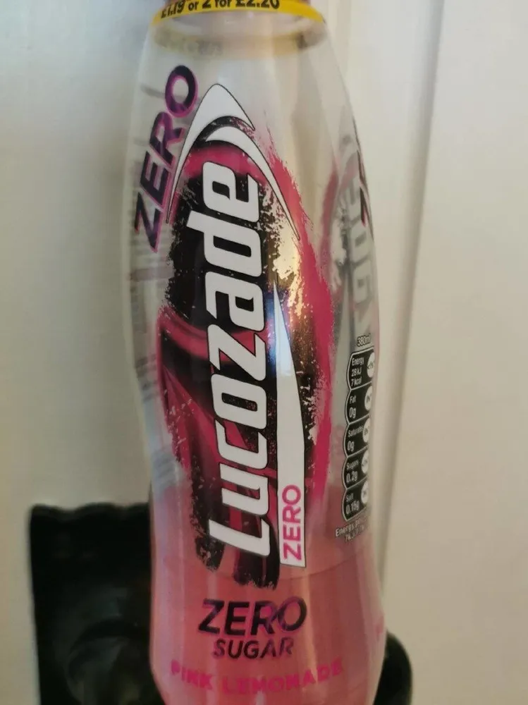 Lucozade zero sugar pink lemonade