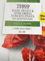 Tesco basil pesto and semi-dried tomato pasta