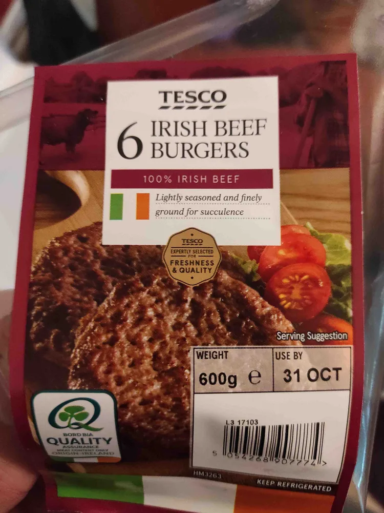 IRISH BEEF BURGERS