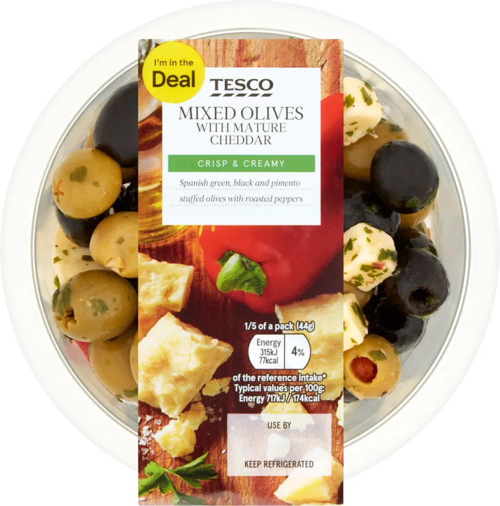 Mixed Olives With Cheddar