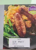 Beef and black pepper sausages