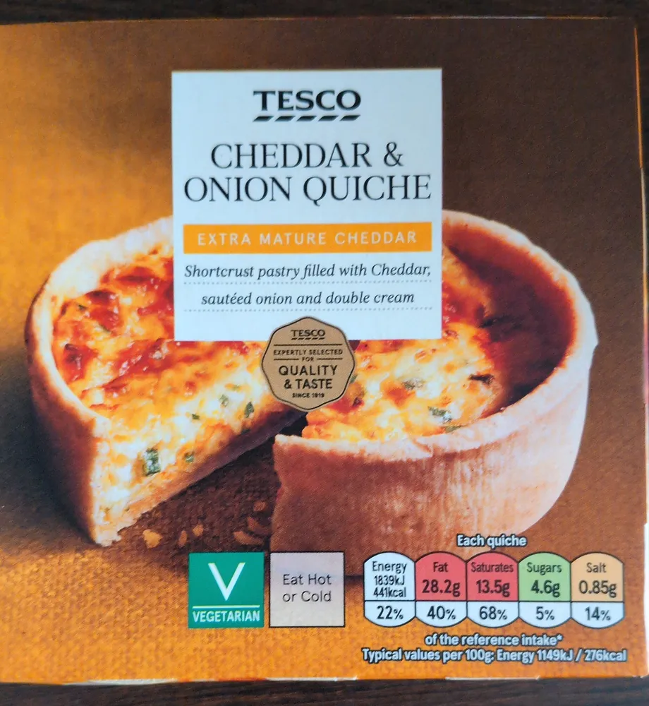 Cheddar and Onion Quiche