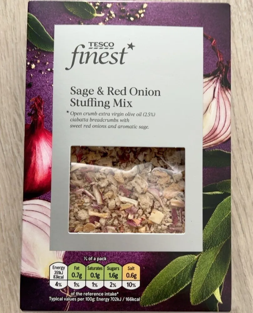 Tesco finest sage and red onion stuffing mix