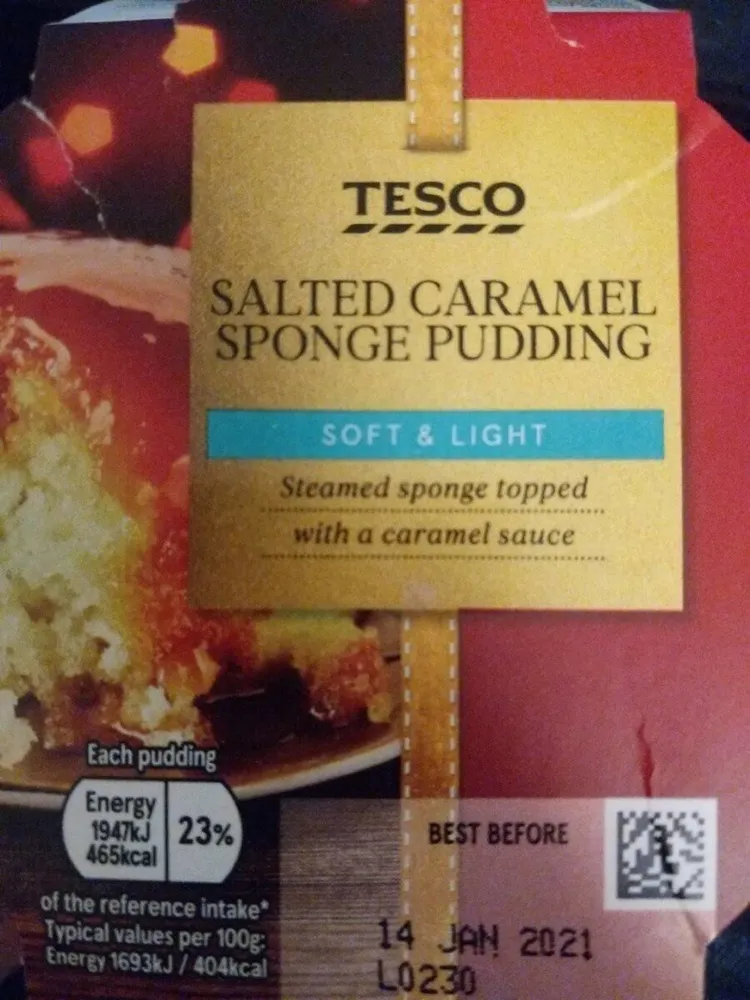 Tesco Salted Caramel Pudding