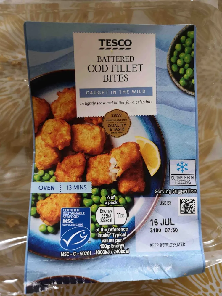 Battered Cod Fillet Bites