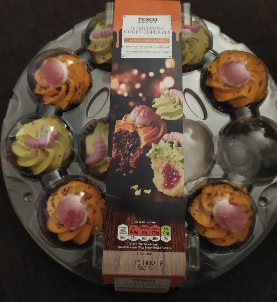 Gruesome gooey cupcakes