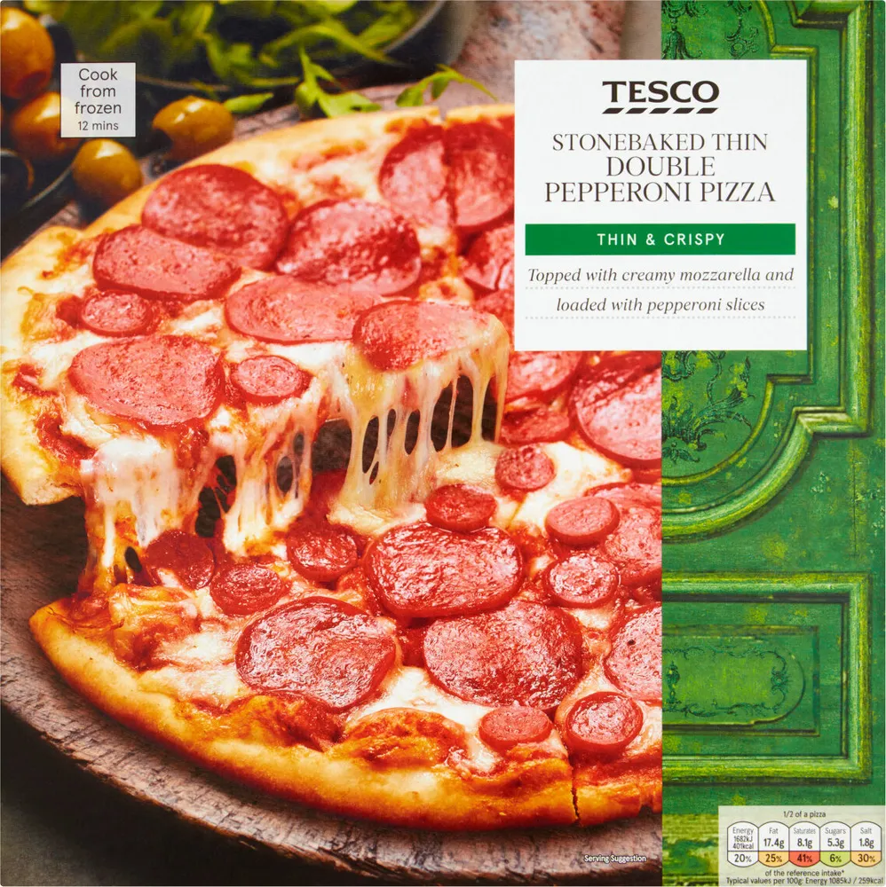 Stonebaked Thin Double Pepperoni PizzaPrice Marked