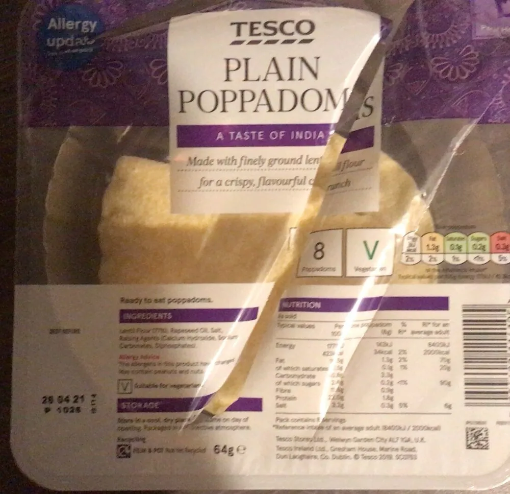 PLAIN POPPADOMS