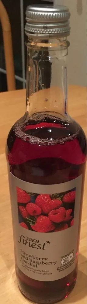 Strawberry and raspberry cordial