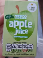 Apple juice from concentrate