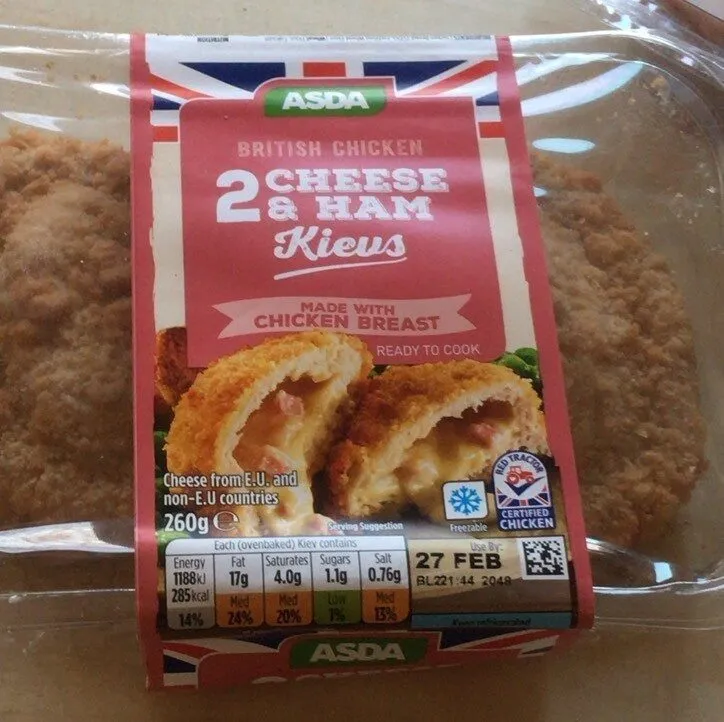 Cheese & ham kievs
