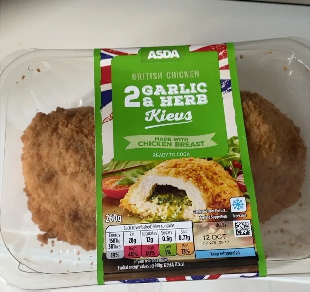 2 Garlic & Herb Chicken Kieivs