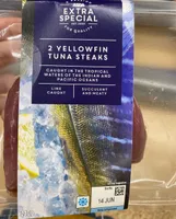 2 yellowfin tuna steaks