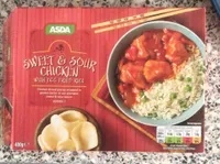 Sweet and sour chicken with egg fried rice