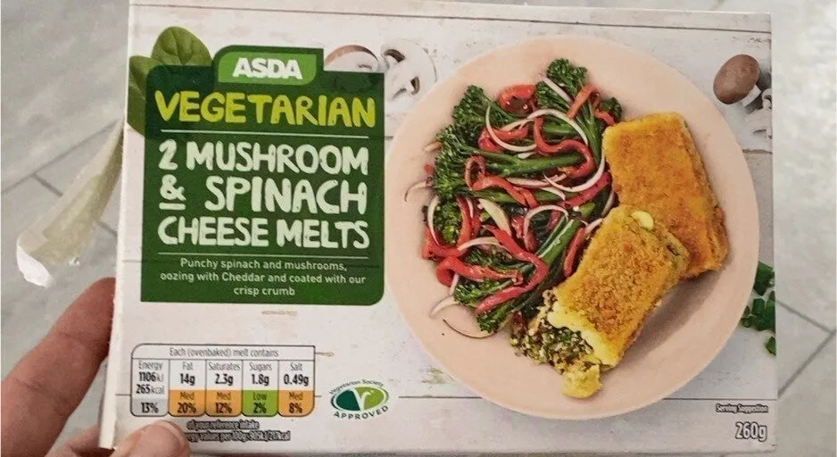 Mushroom and spinach cheese melt