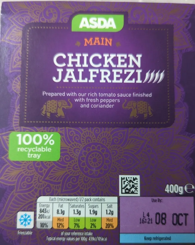 chicken jalfrezi with pilau rice