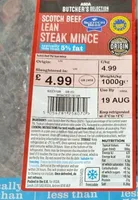 Lean steak mince