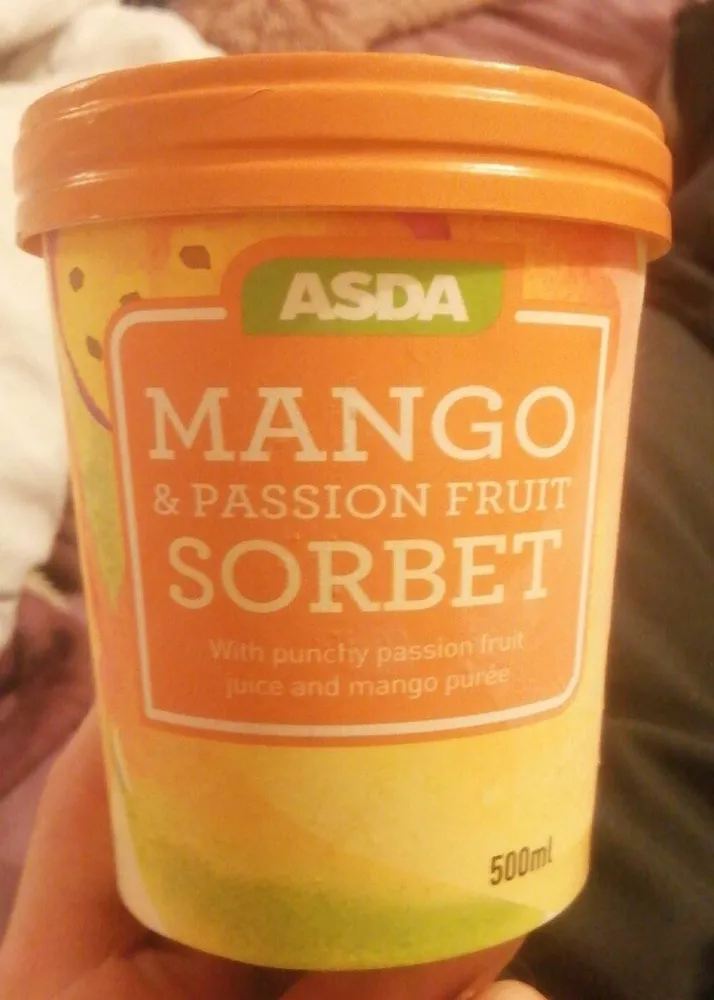 Mango and passion fruit sorbet