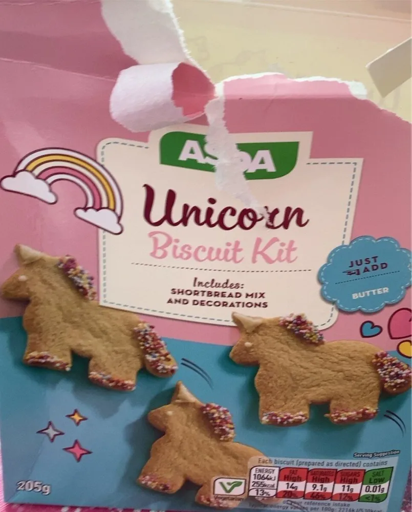 Unicorn shortbread biscuits