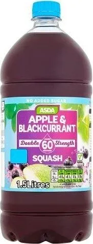 No Added Sugar Apple & Blackcurrant Squash Litres