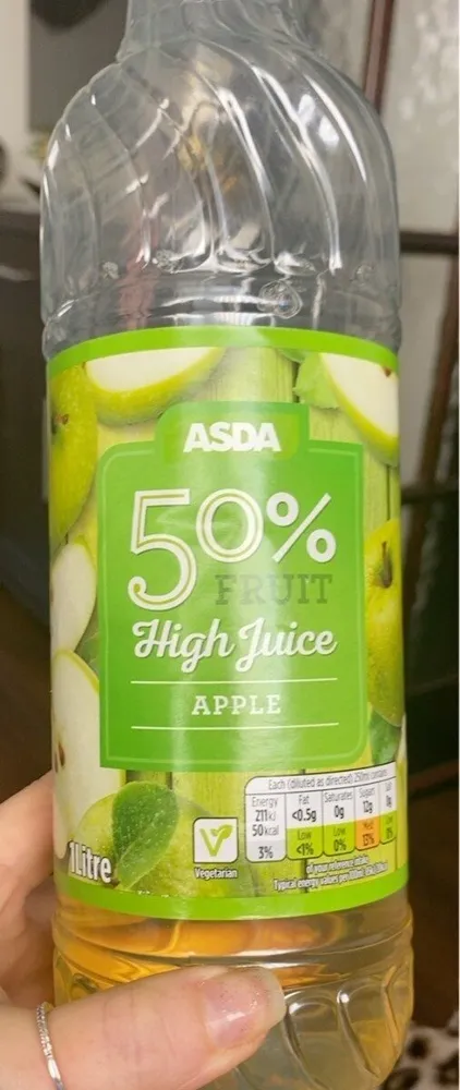 50% fruit high juice apple