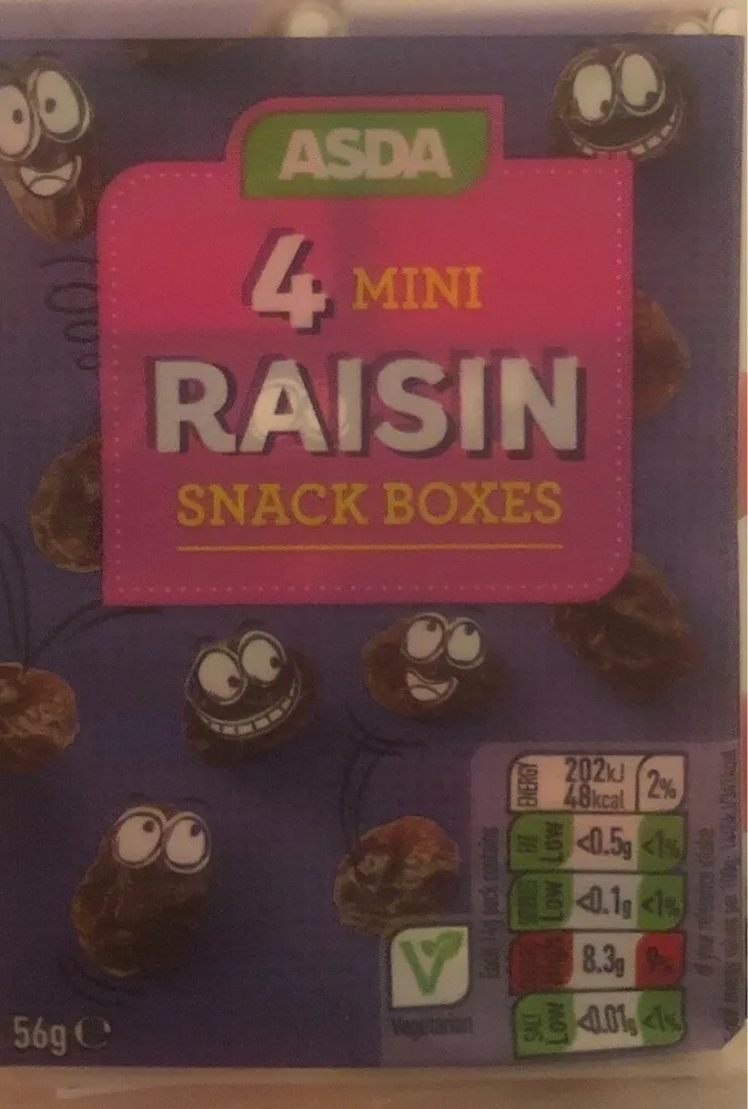 Mini raisin snack box