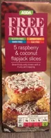 Free from 5 raspberry & coconut flapjack slices