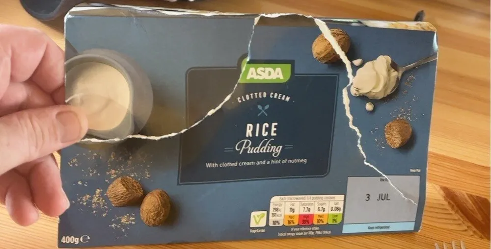 Clotted cream rice pudding