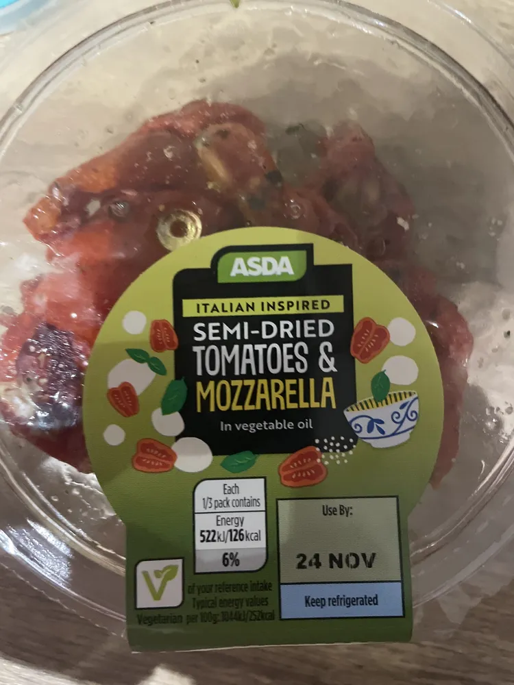 Italian Inspired Semi-Dried Tomatoes & Mozzarella