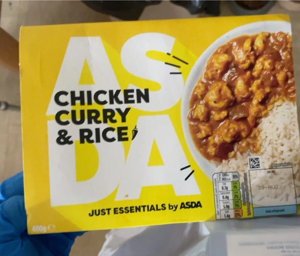 Chicken curry and rice